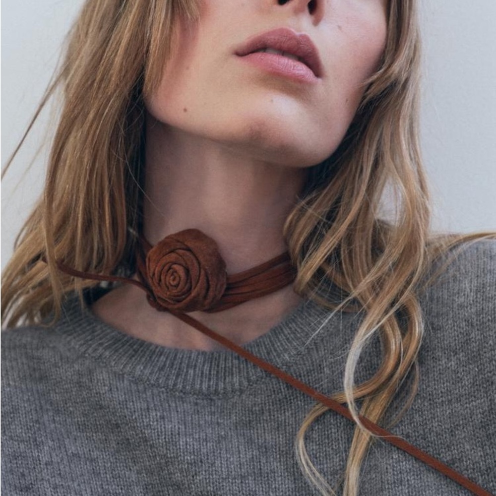 ZARA 100% Leather Cord Necklace